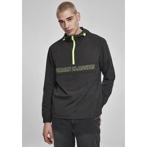 Urban Classics - Contrast Windbreaker - Herenjas - Zwart/Limoengroen