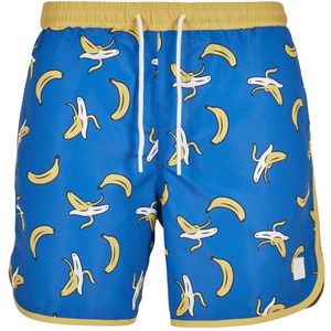 Urban Classics Patroon Retro Swim Shorts Herenshirt, Banana Aop