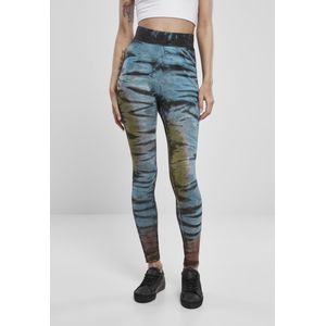 Urban Classics - Cotton Tie Dye High Waist Legging - Zwart