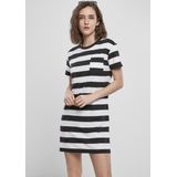 Urban Classics - Stripe Boxy Tee - Korte Jurk - Zwart/Wit