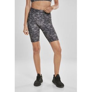 Urban Classics - High Waist Camo Tech Korte cycle broek   Zwart/Grijs