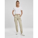 Urban Classics - High Waist Jogging Cargobroek - Creme