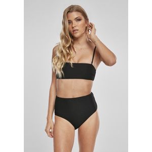 Urban Classics - Dames Bikini - High Waist Bandeau Set - Zwart - Tweedelig