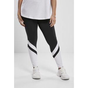 Urban Classics Damen Leggings Ladies Arrow High Waist Leggings Black/White
