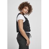 Urban Classics Ladies Short Tactical Vest black Gilet Zwart