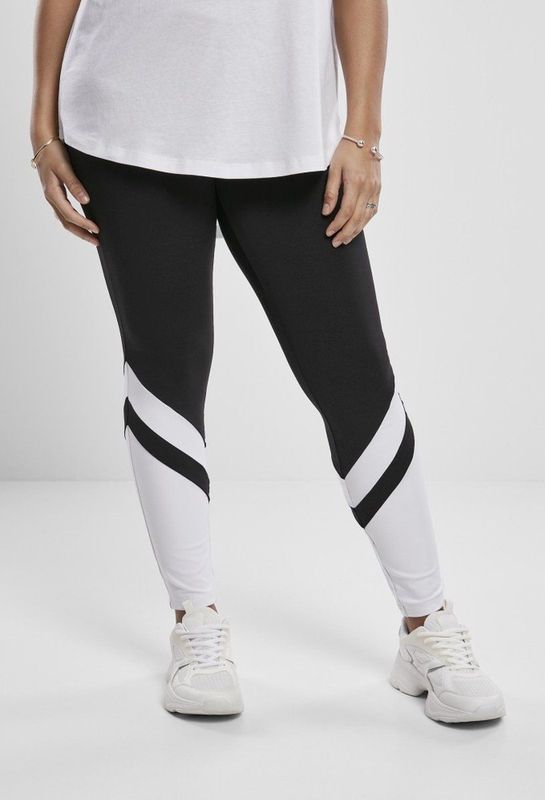 Urban Classics - Arrow High Waist Legging - Zwart/Wit