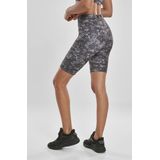 Urban Classics - High Waist Camo Tech Korte Broek - Zwart/Grijs