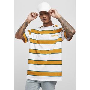 Starter Black Label - Starter Logo Striped Heren T-shirt - Wit Geel