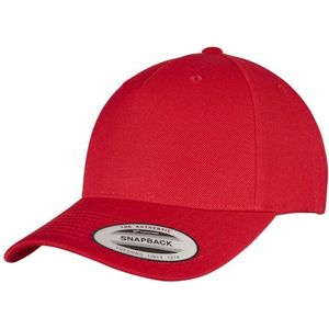 Flexfit - YP CLASSICS 5-PANEL PREMIUM CURVED VISOR SNAPBACK CAP red one size Snapback Pet - Rood