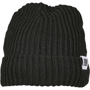 Urban Classics - Recycled Yarn Fisherman Beanie black one size Beanie Muts - Zwart