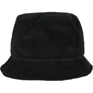 Urban Classics Corduroy Bucket uniseks hoed,, zwart.
