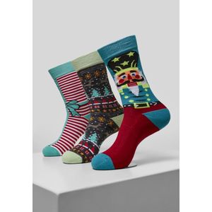 Urban Classics - Christmas Nutcracker 3-Pack Sokken - Multicolours