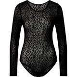 Urban Classics - Flock Lace Body - Zwart - Dames - XS