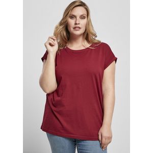 Urban Classics - Organic Extended Shoulder Dames T-shirt - Bordeaux rood