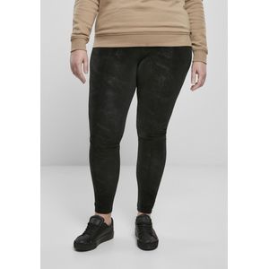 Urban Classics Washed Faux Leather Pants broek voor dames, zwart, XS