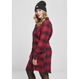 Blousejurk - Zwart-Rood Ruitpatroon - Katoen - Wijde Snit