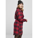 Blousejurk - Zwart-Rood Ruitpatroon - Katoen - Wijde Snit