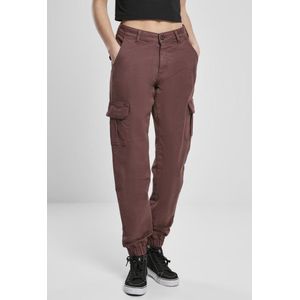Urban Classics Cargobroek   High Waist Bordeaux rood