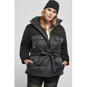 Urban Classics - Sherpa Mix Puffer - Damesjack - Donkere Tinten