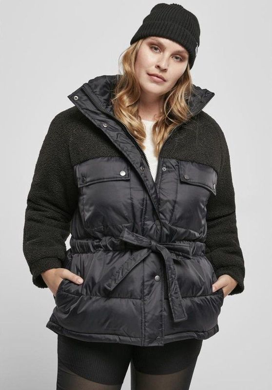 Damesfleecejack - Donker - Polyester - Met Opstaande Kraag