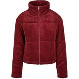 Urban Classics - Corduroy Puffer Jas - Dames - Groen - Tafzijde
