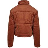 Urban Classics - Corduroy Puffer Jas - Dames - Gewatteerd - Katoen - Kort