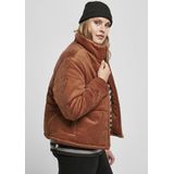 Urban Classics - Corduroy Puffer Jas - Dames - Gewatteerd - Katoen - Kort