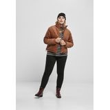 Urban Classics - Corduroy Puffer Jas - Dames - Gewatteerd - Katoen - Kort