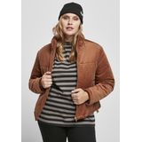 Urban Classics - Corduroy Puffer Jas - Dames - Gewatteerd - Katoen - Kort