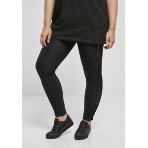 Urban Classics Gestreepte leggings voor dames, zwart.