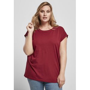 Urban Classics - Organic Extended Shoulder Dames T-shirt Bordeaux rood