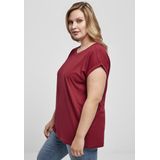 Urban Classics - Organic Extended Shoulder Dames T-shirt - Bordeaux rood