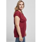 Urban Classics - Organic Extended Shoulder Dames T-shirt - Bordeaux rood