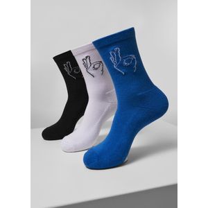 Mister Tee - Salty 3-Pack - Huissokken - Zwart/Wit/Blauw