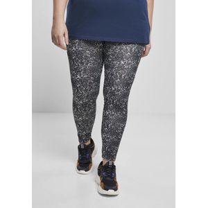 Urban Classics - AOP Legging - Zwart/Wit