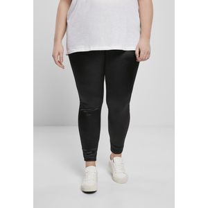 Urban Classics - Shiny Dameslegging - Zwart - Hoge Taille