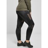 Urban Classics - Shiny Tech Mesh Legging - Zwart
