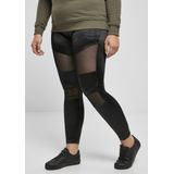 Urban Classics - Shiny Tech Mesh Legging - Zwart