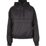 Urban Classics - Panel Ded - Windjack - Zwart - Lichtgewicht met Capuchon en Kangoeroezak