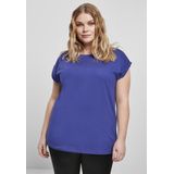 Urban Classics - Extended Shoulder Dames T-shirt - Blauw Paars