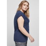 Urban Classics - Extended Shoulder Dames T-shirt - Blauw
