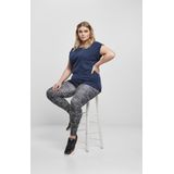 Urban Classics - Extended Shoulder Dames T-shirt - Blauw