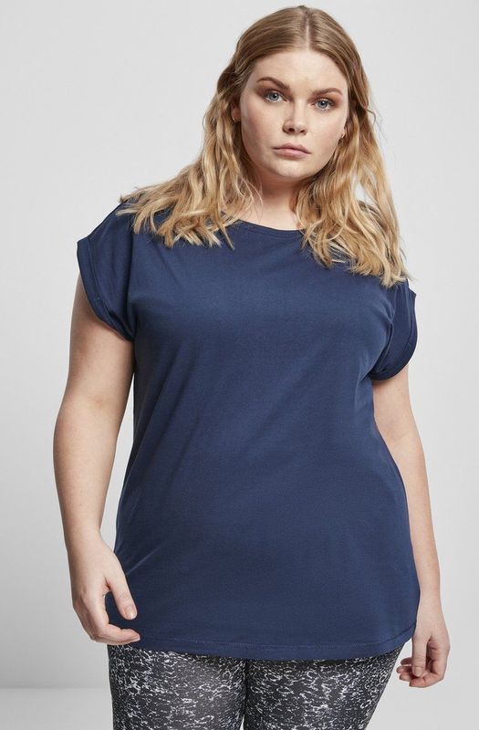 Urban Classics - Extended Shoulder Dames T-shirt - Blauw