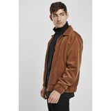 Urban Classics - Boxy Corduroy Jas - Bruin - Katoen - Voering Kaki Sherpa