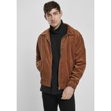 Urban Classics - Boxy Corduroy Jas - Bruin - Katoen - Voering Kaki Sherpa