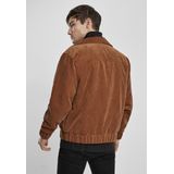 Urban Classics - Boxy Corduroy Jas - Bruin - Katoen - Voering Kaki Sherpa