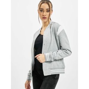 URBAN CLASSICS Collegejacke "Urban Classics Damen Ladies Organic Inset College Sweat Jacket", (1 St.), ohne Kapuze
