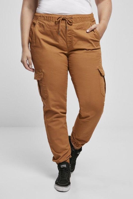Urban Classics - High Waist Jogging Cargobroek - Bruin
