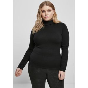 Damestop - Fijn Gebreid - Zwart - Viscose/Nylon