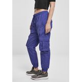 Urban Classics Cargobroek- High Waist Crinkle Nylon Blauw/Paars
